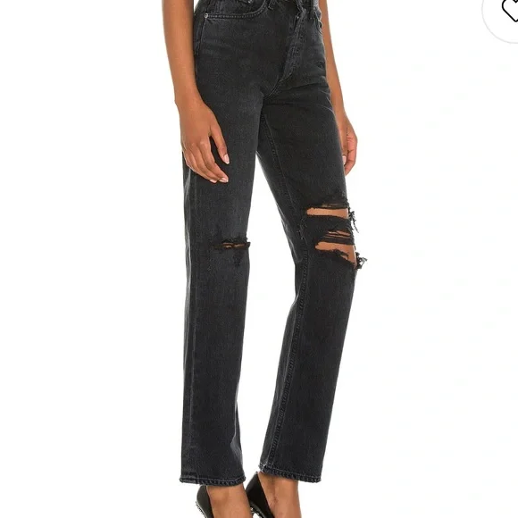 AGOLDE ⭐️ Lana Straight in Black Size 26 - Picture 3 of 7